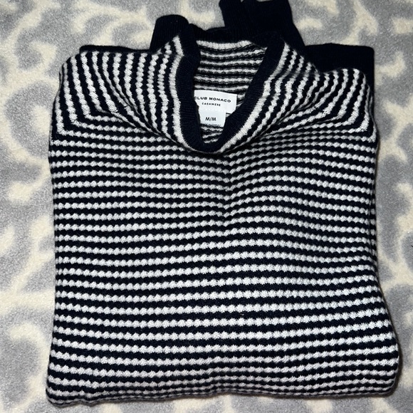 Club Monaco Sweaters - NWOT Club Monaco Kamlynn Cashmere Sweater. Ivory and Navy, ladies M. Gorgeous!